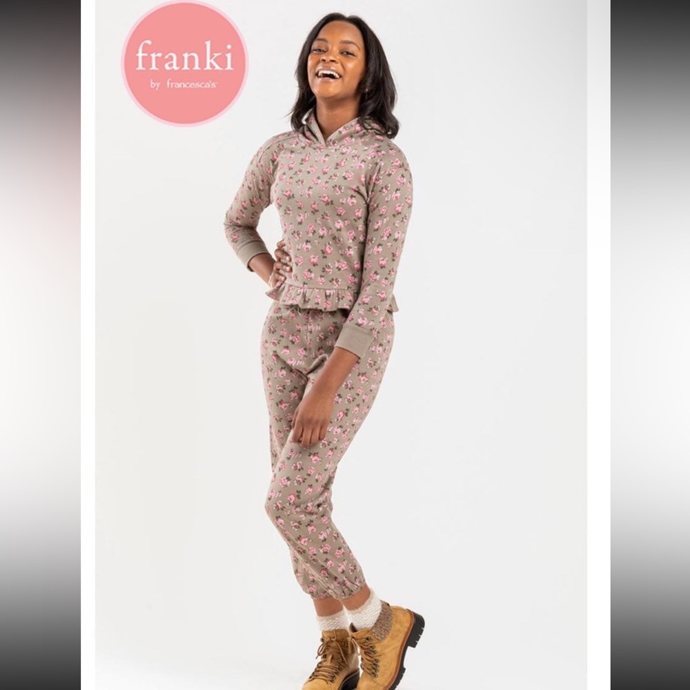 Franki rose peplum sweatsuit - XL